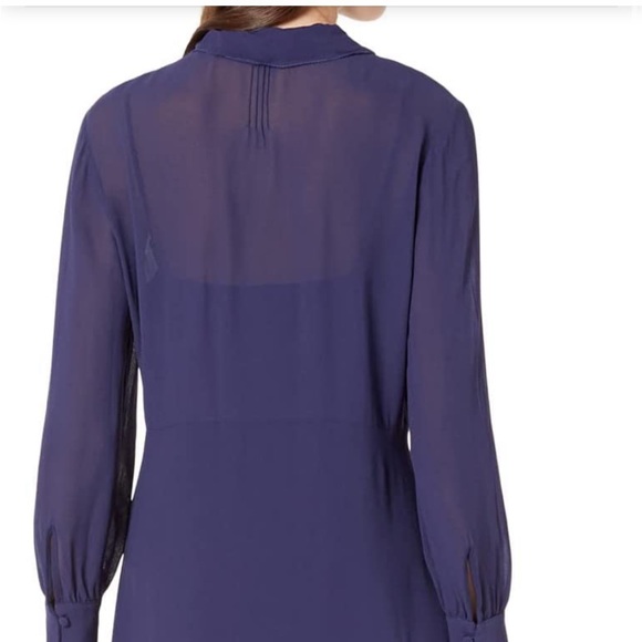 TED BAKER FAITHIY RUFFLE DRESS NAVY BNWT - Picture 3 of 14